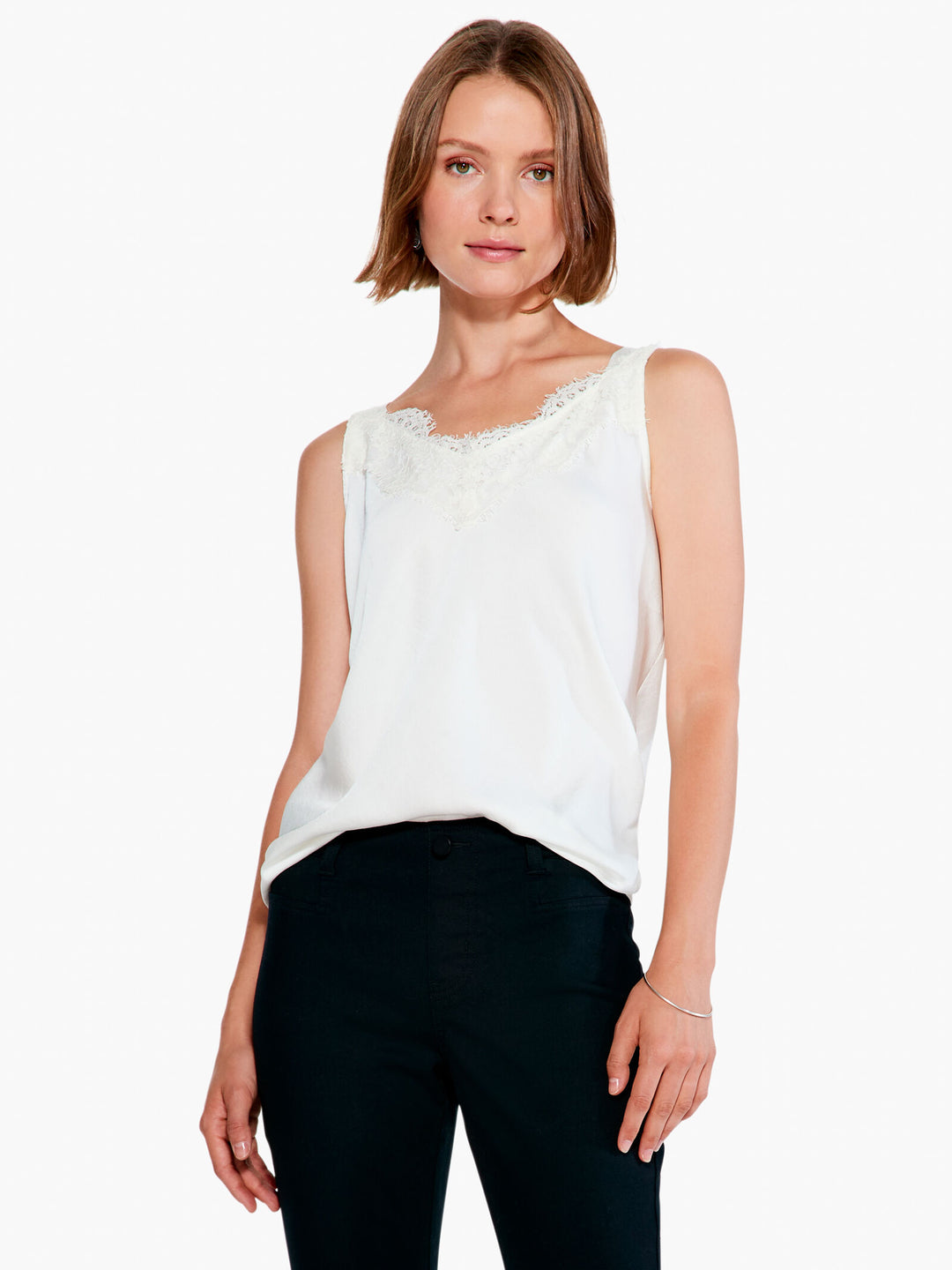 LACE CAMI TANK TOP (BONE) - NIC+ZOE