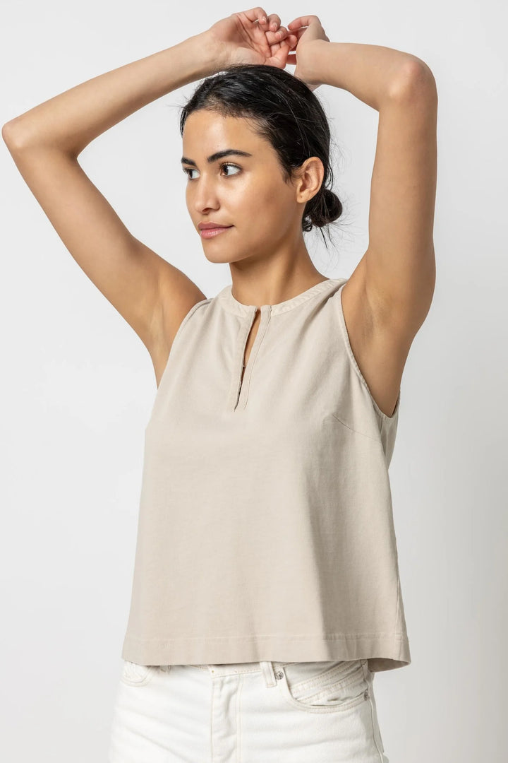 HOOK & EYE TOP (PEBBLE) - LILLA P