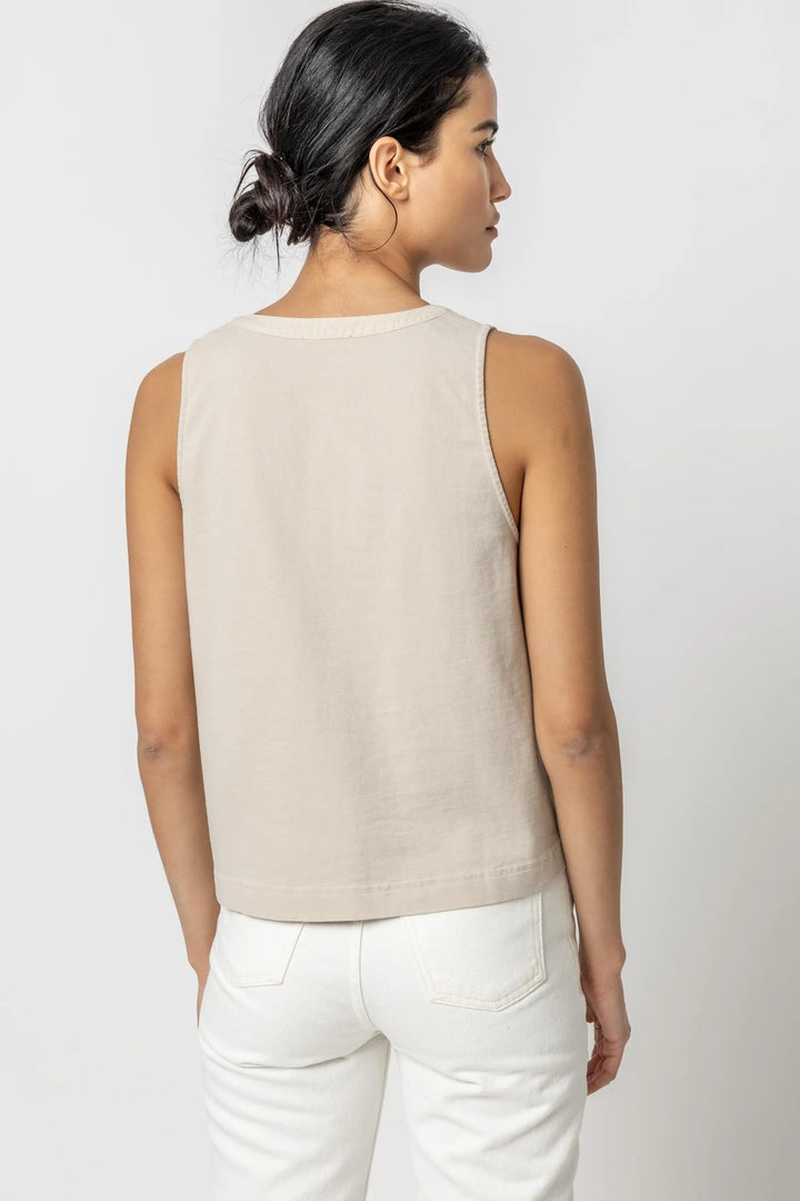 HOOK & EYE TOP (PEBBLE) - LILLA P