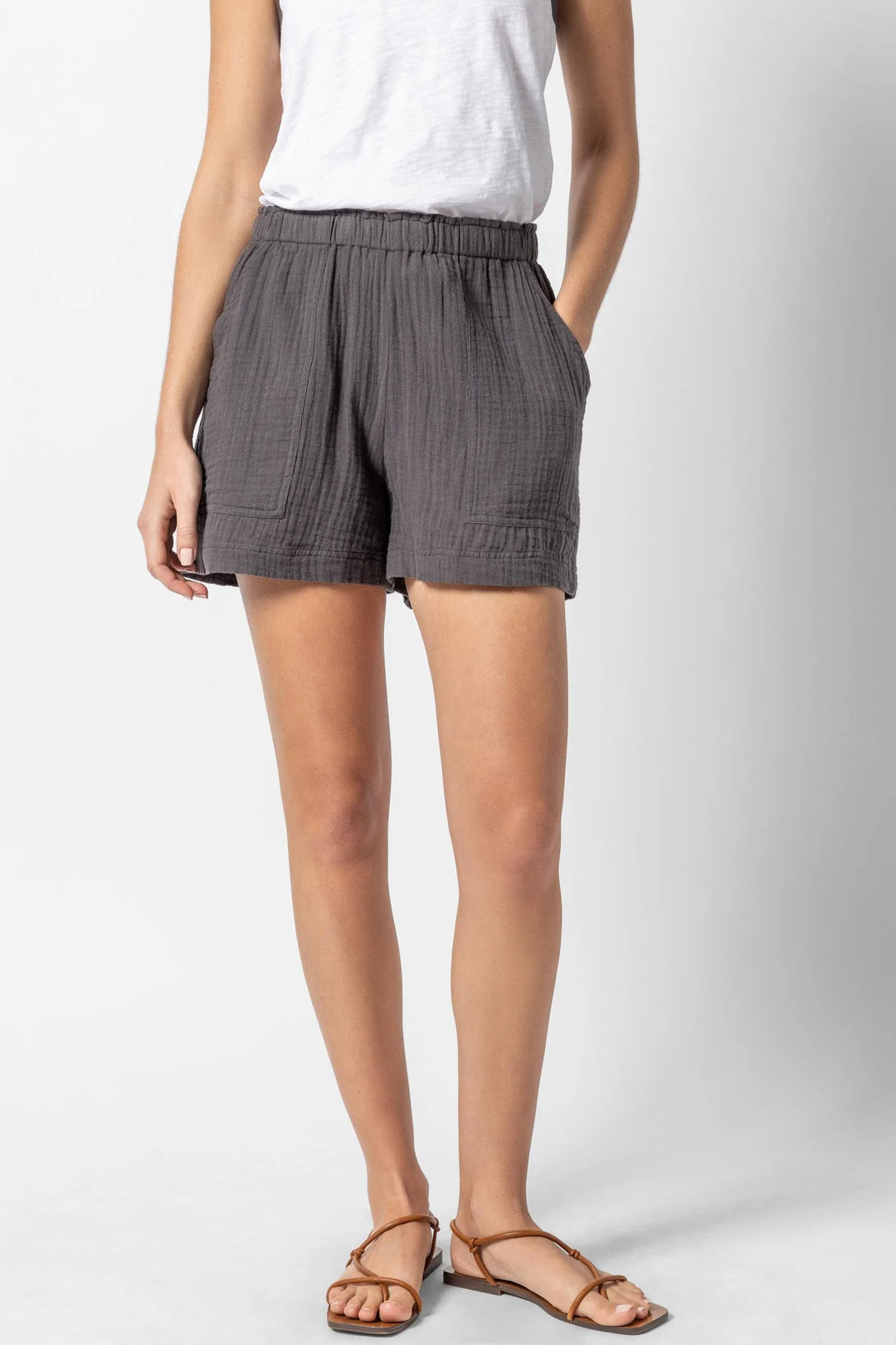 COTTON GAUZE SHORTS - LILLA P