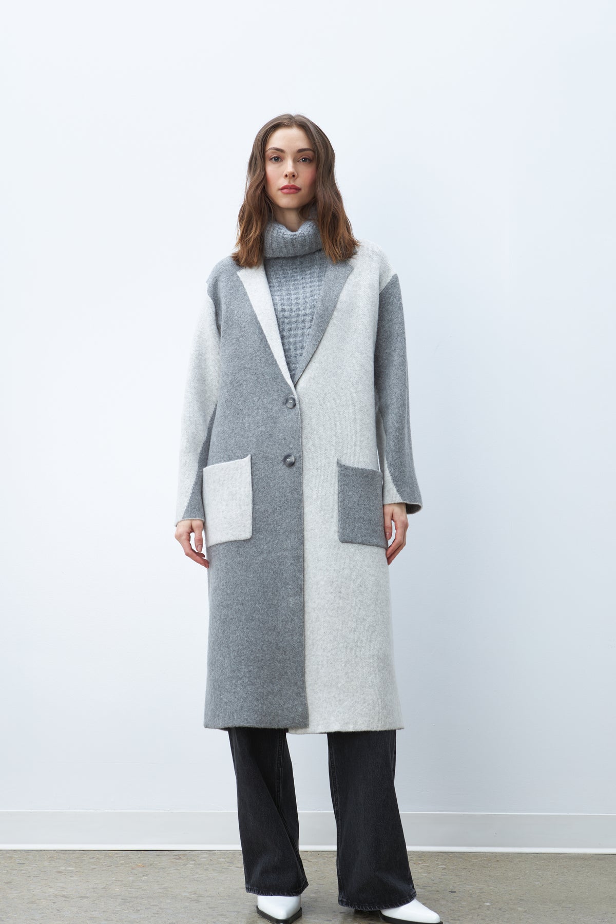 REMI TWO-TONE SWEATER COAT - LINE – Joelle's/Jeff's Guyshop