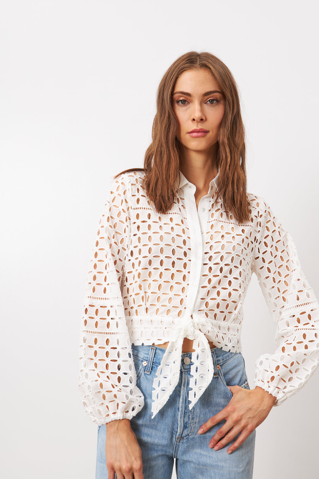 SUMMER EYELET SHIRT - LINE