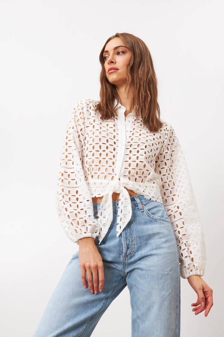 SUMMER EYELET SHIRT - LINE