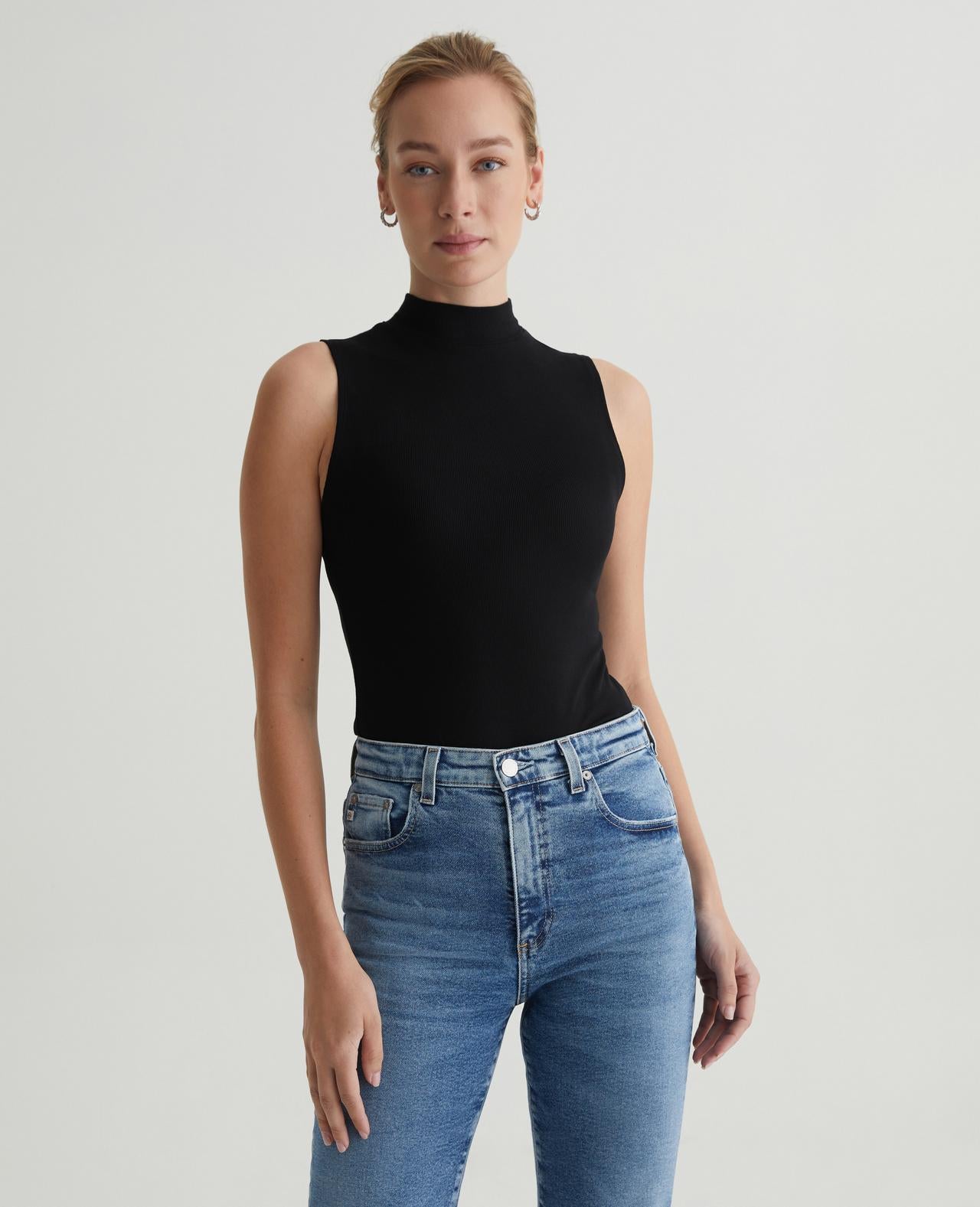 Black turtleneck jeans best sale