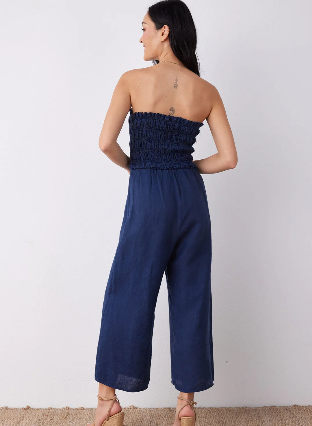 SMOCKED STRAPLESS JUMPSUIT BELLA DAHL