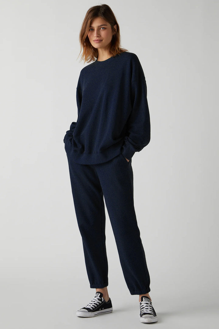 ABBOT ORGANIC FLEECE SWEATSHIRT (NAVY) - VELVET