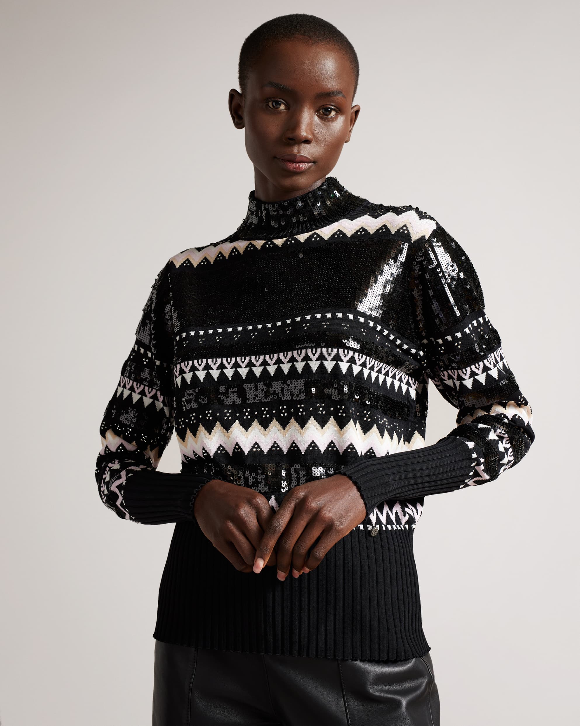 Black and white fair hotsell isle sweater