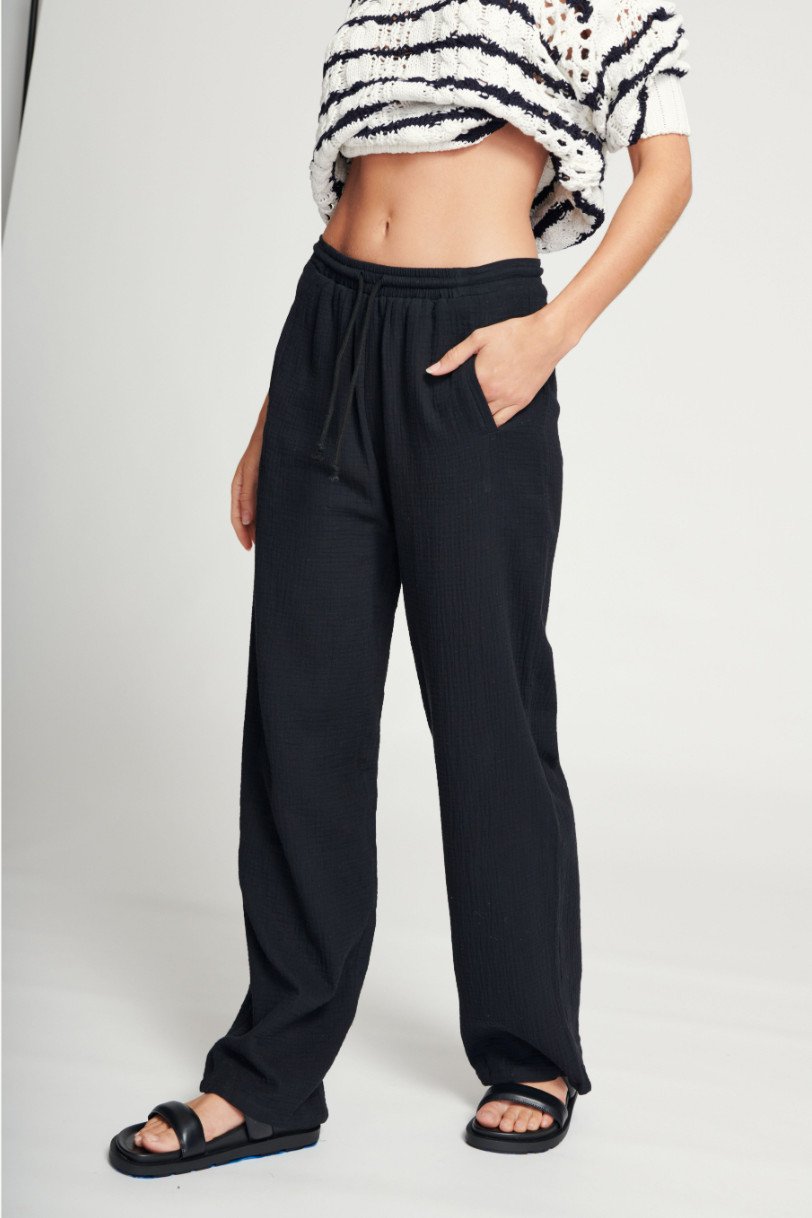 SUMMER COTTON PANT (CAVIAR) - LINE – Joelle's/Jeff's Guyshop